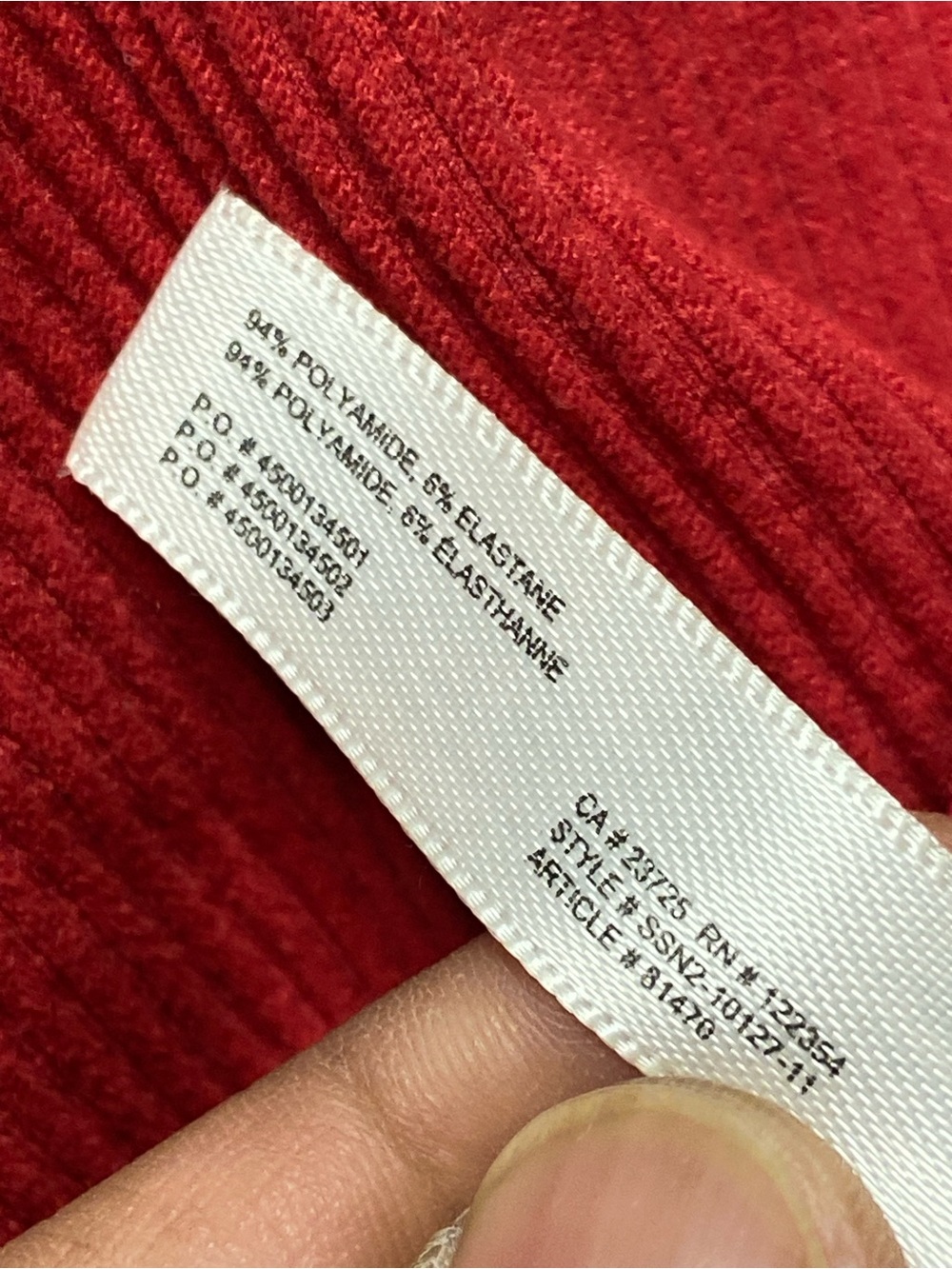 SUNDAY BEST Red Ribbed Halter Tank Bodysuit - Picture 4 of 6